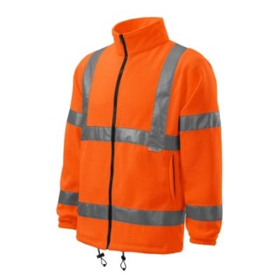 Mikina unisex HV essential jacket 5V1 - 3 XL, fluorescenční oranžová