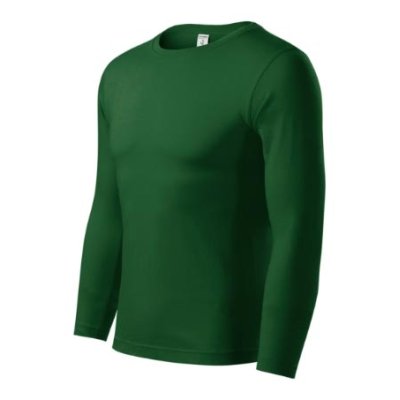 Tričko unisex Progress LS P75 - XS-XXL, lahvově zelená