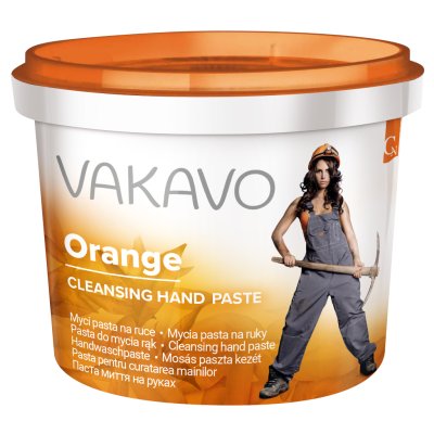 VAKAVO ORANGE, pasta mycí, na ruce, oranžová, 600 g