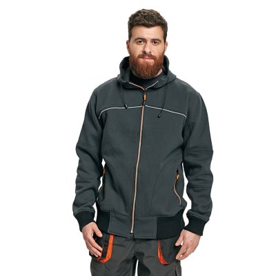 Červa, pánská mikina EMERTON s kapucí, černá