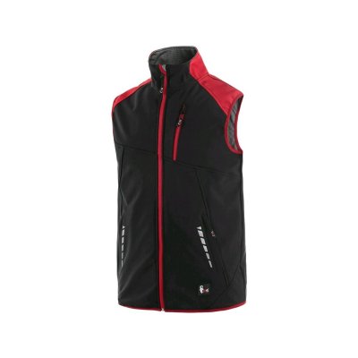 CS, Vesta pánská HEBRON softshellová, černo-červená, M-3XL