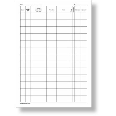 Kniha odeslané pošty A4, 20 listů