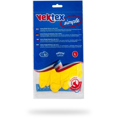 Rukavice gumové úklidové Vektex SIMPLE, vel. L
