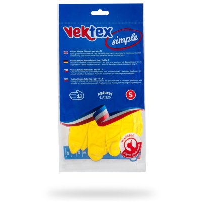 Rukavice gumové úklidové Vektex SIMPLE, vel. S