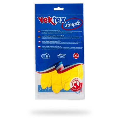 Rukavice gumové úklidové Vektex SIMPLE, vel. XL