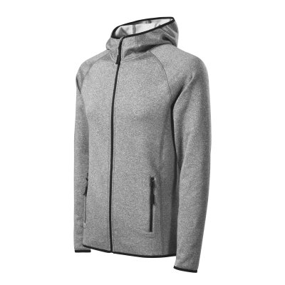 Mikina pánská fleece Stretch Direct 417 - S-3XL, tmavě šedý melír