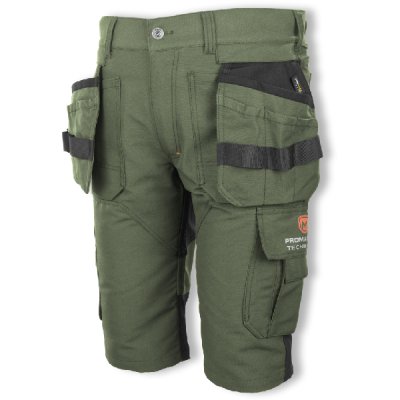 PROMACHER, Šortky pánské, pracovní, strečové, EREBOS, zelené/černé, vel. 44 - 64