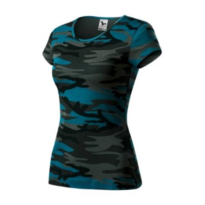 Tričko dámské Camo pure C22 - XS-XXL, camouflage petrol