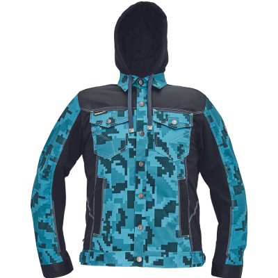 Červa, Bunda pánská, NEURUM CAMOU, petrolejová, vel. 46 - 64