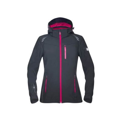 Ardon, Bunda softshellová dámská, FLORET, černá s růžovými zipy, vel. XS - 5XL - H6307_002.jpg