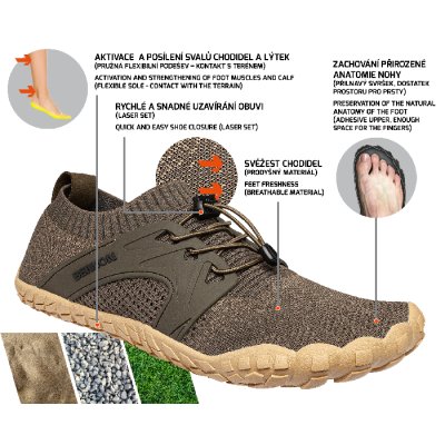 Bennon, Obuv polobotka, sportovní, BOSKY, khaki, vel. 36 - 47 - 0825060050_BOSKY_Khaki_Barefoot_detail.png