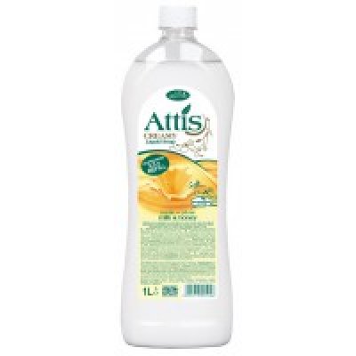 Attis, tekuté mýdlo, mléko+med, 1 L