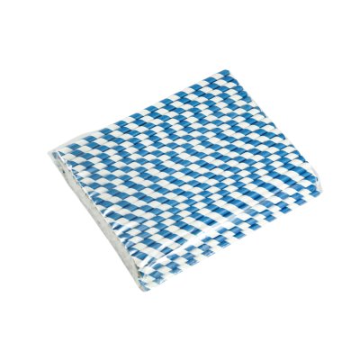 Papírové brčko modro-bílé proužky 8/197 mm, 100ks/bal.