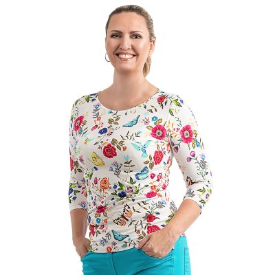 TDX Triko dámské s lodičkový výstřihem, BA/ELAS, 3/4 rukáv, VS168, motýlek - Dámské triko, motýlek