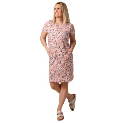 TDX Šaty dámské EVITTA, BA/PES, kapsy, VS168, květinový festival - Dámské šaty EVITTA, Květinový festival