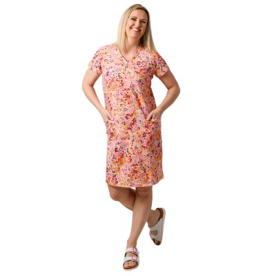 TDX Šaty dámské EVITTA, BA/PES, kapsy, VS168, barevný svět - Dámské šaty EVITTA, barevný svět