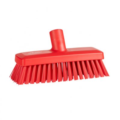 Vikan, kartáč na podlahy/stěny, 225 mm, tvrdý, červený