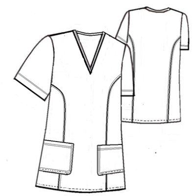 Triko dám.  prodl.,úplet,princ.střih,6001,ADITTA,BA/Elas, 210,švy,kapsy,VS168, BAREVNÝ SVĚT