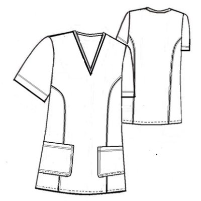 Triko dám.  prodloužené úplet,princ.střih, 6001,ADITTA, BA,PIQUE 220,švy ,kapsy,VS168, černá