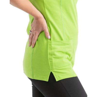 Triko dám.  prodlouž. úplet,princ.střih, 6001,ADITTA, BA,PIQUE 220,švy ,kapsy,VS168, sv.zel č.b 114 - Dámské pracovní tričko ADITTA, zelené