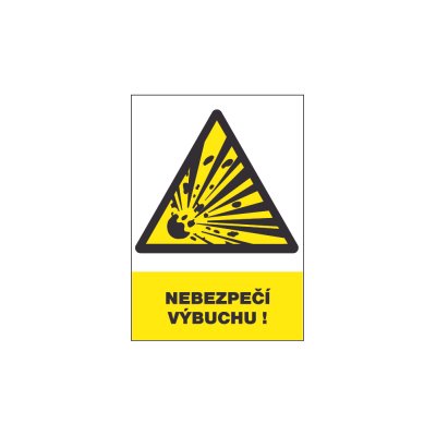 Červa, Bezpečnostní tabulka - Nebezpečí výbuchu