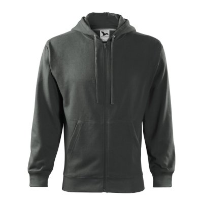 Mikina pánská Trendy zipper 410 - 3 XL, tmavá břidlice