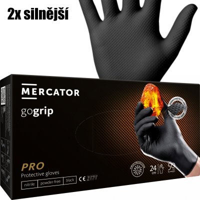 Rukavice nitrilové Mercator gogrip, černé vel. L