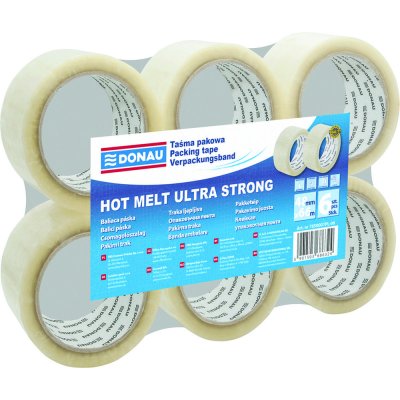 Donau lepicí páska balicí hot melt 48 mm x 66 m transparentní