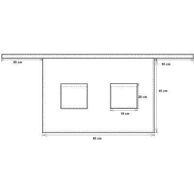 Zástěra pán.do pasu, 5017, TOM,šitá šle 95, š.85 x d.45 cm ,2xBK, BA/Elas, 200, VS 182, černá