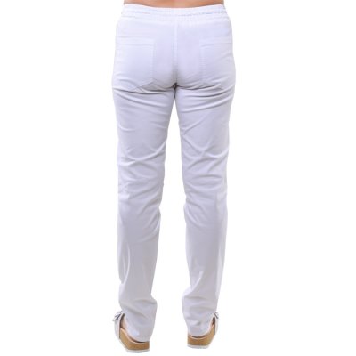 Kalhoty dám., 2420, RŮŽENA pásek s tkan. a pruženkou, BA/Elas. 200, VS168, bílé - Dámské zdravotnické kalhoty Růžena