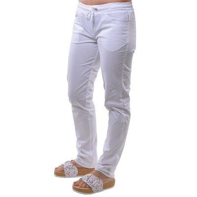 Kalhoty dám., 2420, RŮŽENA pásek s tkan. a pruženkou, BA/Elas. 200, VS168, bílé - Dámské zdravotnické kalhoty Růžena