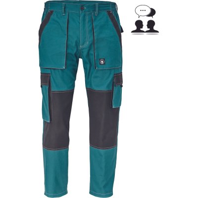 Červa,  Kalhoty dámské do pasu, MAX SUMMER, zelená - černá, vel. 34 - 54