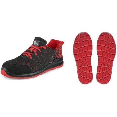 CS, Obuv polobotka, CXS TEXLINE DOLIN S1, černo - červená vel. 34 - 48