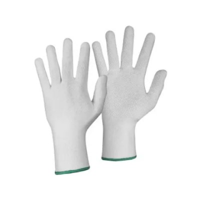 CS, Rukavice CXS TEWI, textilní s PVC terčíky, bílé vel. 6 - 11