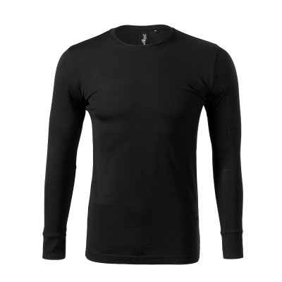 Tričko pánské Merino rise LS 159 - S-XXL, černá