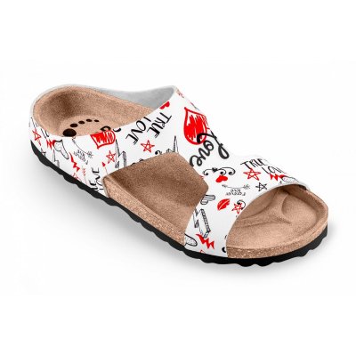 Schu'zz, Obuv dámská, zdravotní, FORCARE 204060 bílá potisk láska, vel. 36-42