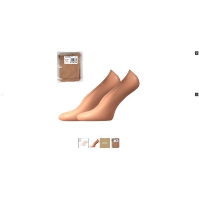 Ťapky dámské silonkové NYLON step BEIGE (tělové) 2 páry balené pouze v sáčku