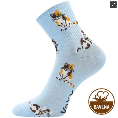 Voxx, ponožky dámské AGAPI , motiv kočičky, vel.35-42