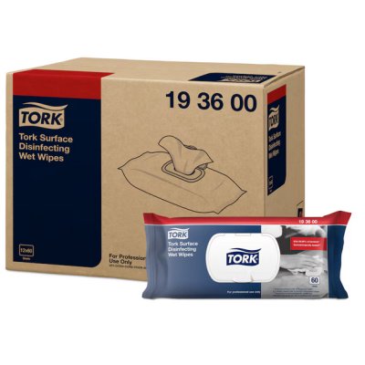 TORK, vlhčené utěrky na dezinfekci povrchů, 60ks