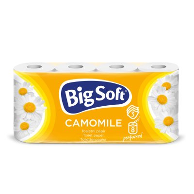 Toaletní papír  Big Soft Camomile 3vr., 8ks/bal