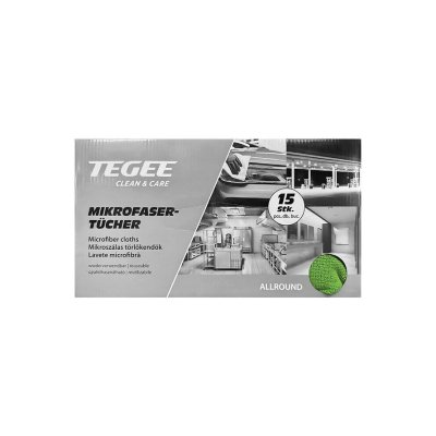 TEGEE Mikrovláknová utěrka ZELENÁ 200 g/m2, 15ks/bal NOVINKA