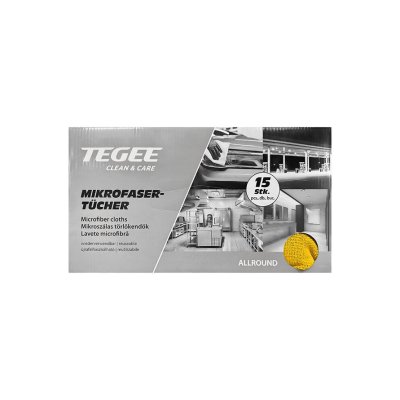 TEGEE Mikrovláknová utěrka ŽLUTÁ 200 g/m2, 15ks/bal NOVINKA