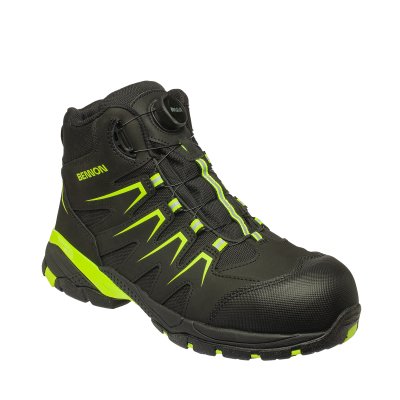 Bennon, Obuv pracovní, ORLANDO XTR S7S B-SPIN HI-VIS High,černo - zelená, vel. 36 - 48, NOVINKA