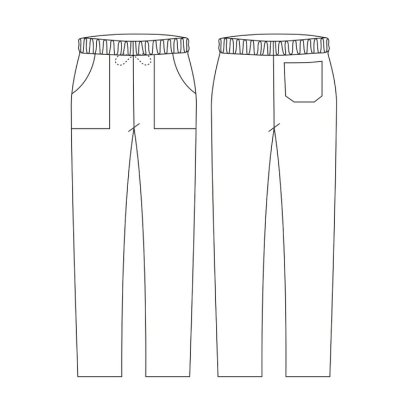 TDX Unisexové kalhoty COULISSE černé, 100 % mikrovlákno, 130 g/m2, vel.XS-3XL NOVINKA