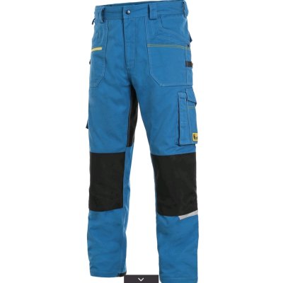 CS, Kalhoty do pasu, pánské, CXS STRETCH, středně modré - černé,  ZKRÁCENÉvel. 46 - 64