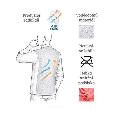 TDX Rondon dvouřadý Ottavio MM, krátký rukáv, unisex, bílý