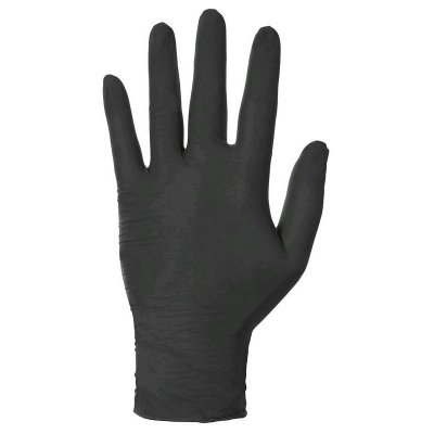 CXS, Rukavice jednorázové, nitrilové, STERN, černé, 100ks, vel.09