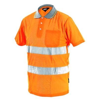 CXS, Polokošile pánská výstražná DOVER HI-VIS, žlutá, vel. S-3XL