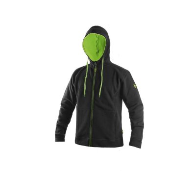 CXS, Mikina pánská HARRISON, černá-zelená, vel. S-3XL