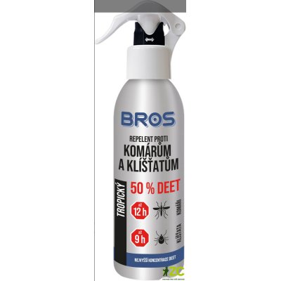 BROS, repelent proti komárům a klíšťatům 50% DEET 130ml